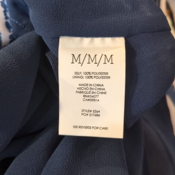 CAbi Blue White Knotted Tie Striped Tank Dress #5264 Nautical Coastal Sz Medium - Picture 8 of 12